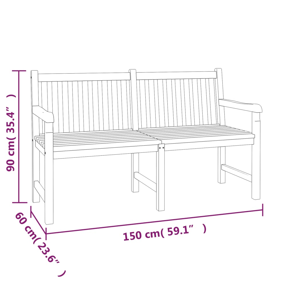 5-tlg. Garten-Essgruppe Massivholz Teak