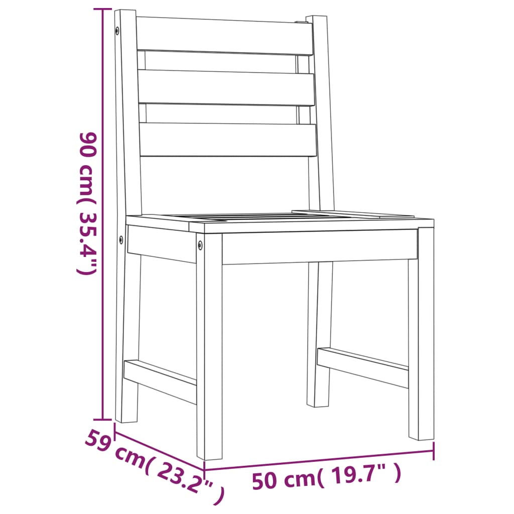 Gartenstühle 4 Stk. Massivholz Teak