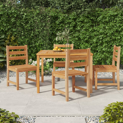 Gartenstühle 4 Stk. Massivholz Teak