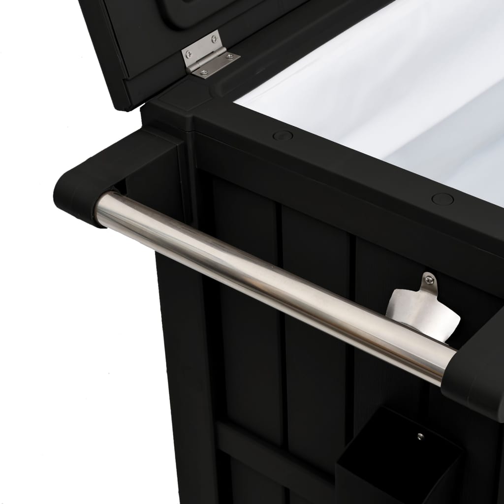 3-u-1 kolica za posluživanje crni polipropilen