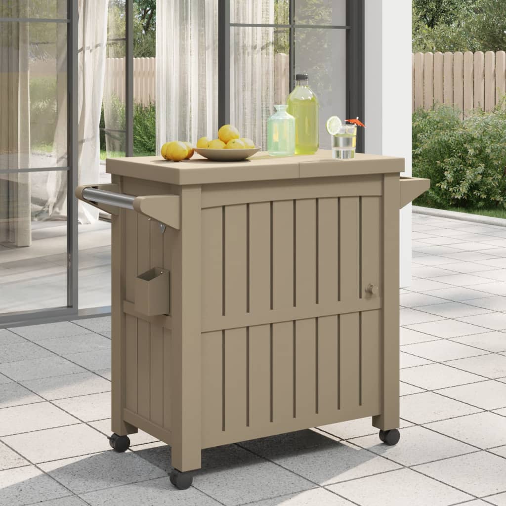 3-u-1 kolica za posluživanje svjetlo smeđi polipropilen