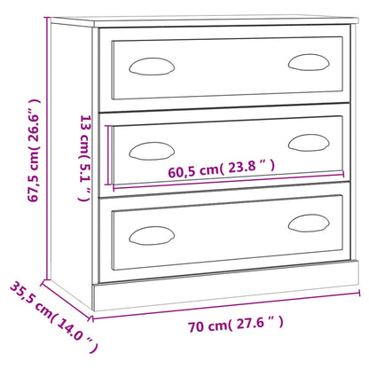 Sideboard Sonoma-Eiche 70x35,5x67,5 cm Holzwerkstoff