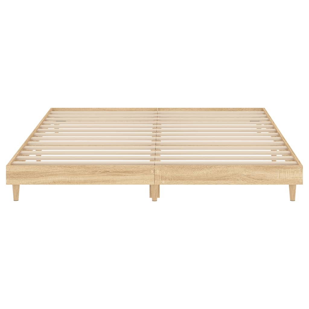 Bettgestell Sonoma-Eiche 200x200 cm Holzwerkstoff