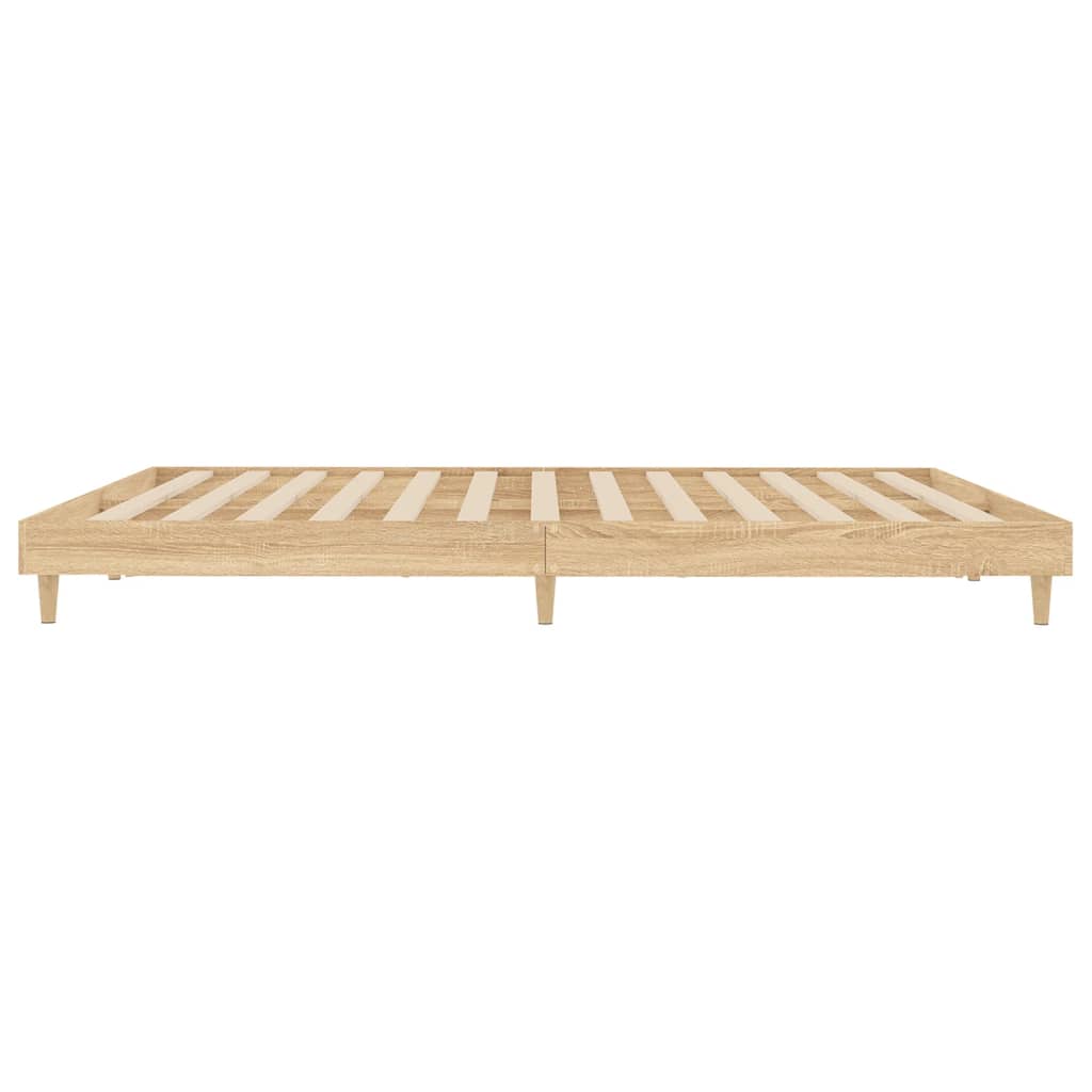 Bettgestell Sonoma-Eiche 200x200 cm Holzwerkstoff