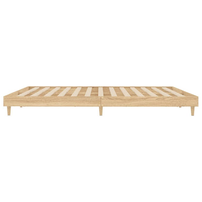 Bettgestell Sonoma-Eiche 200x200 cm Holzwerkstoff