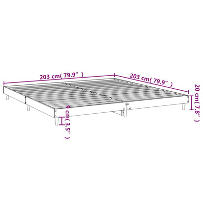 Bettgestell Sonoma-Eiche 200x200 cm Holzwerkstoff