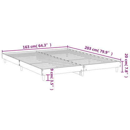 Bettgestell Weiß 160x200 cm Holzwerkstoff