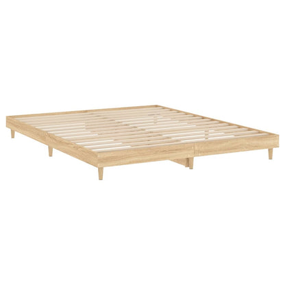 Bettgestell ohne Matratze Sonoma-Eiche 160x200 cm Holzwerkstoff