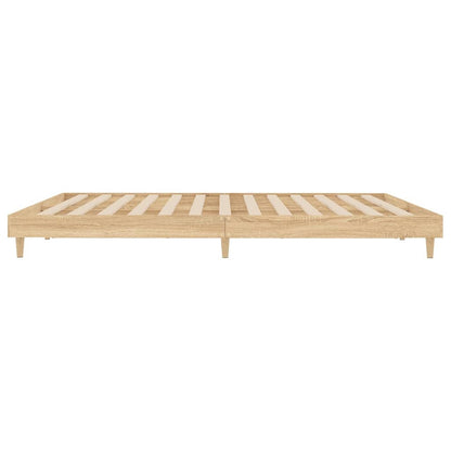 Bettgestell ohne Matratze Sonoma-Eiche 160x200 cm Holzwerkstoff