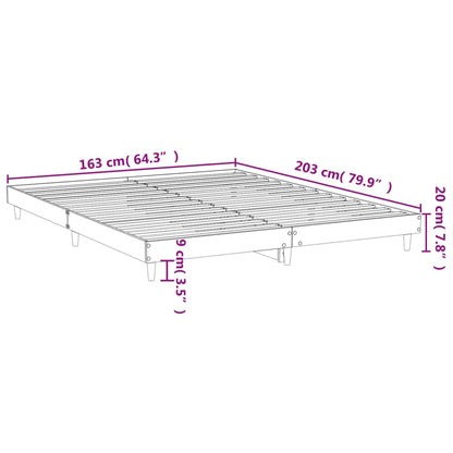 Bettgestell ohne Matratze Sonoma-Eiche 160x200 cm Holzwerkstoff