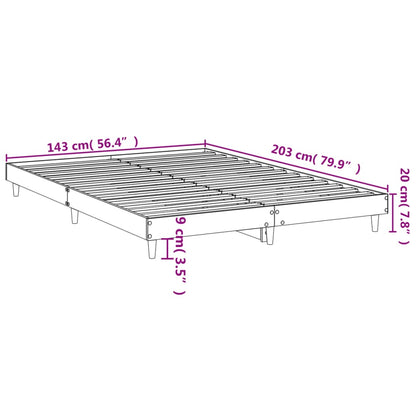 Bettgestell Schwarz 140x200 cm Holzwerkstoff