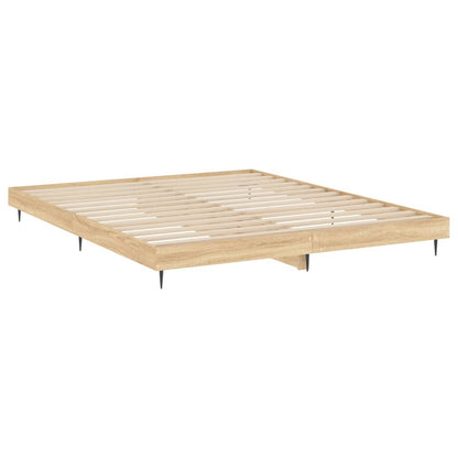 Bettgestell Sonoma-Eiche 200x200 cm Holzwerkstoff