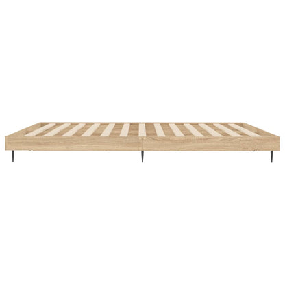 Bettgestell Sonoma-Eiche 200x200 cm Holzwerkstoff