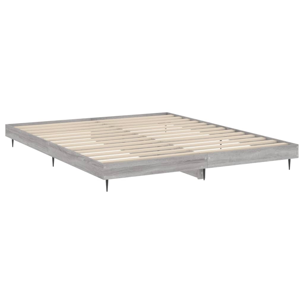 Bettgestell Grau Sonoma 180x200 cm Holzwerkstoff