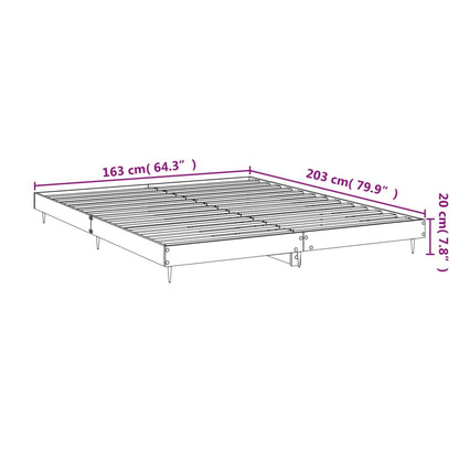 Okvir kreveta crni 160x200 cm od drva