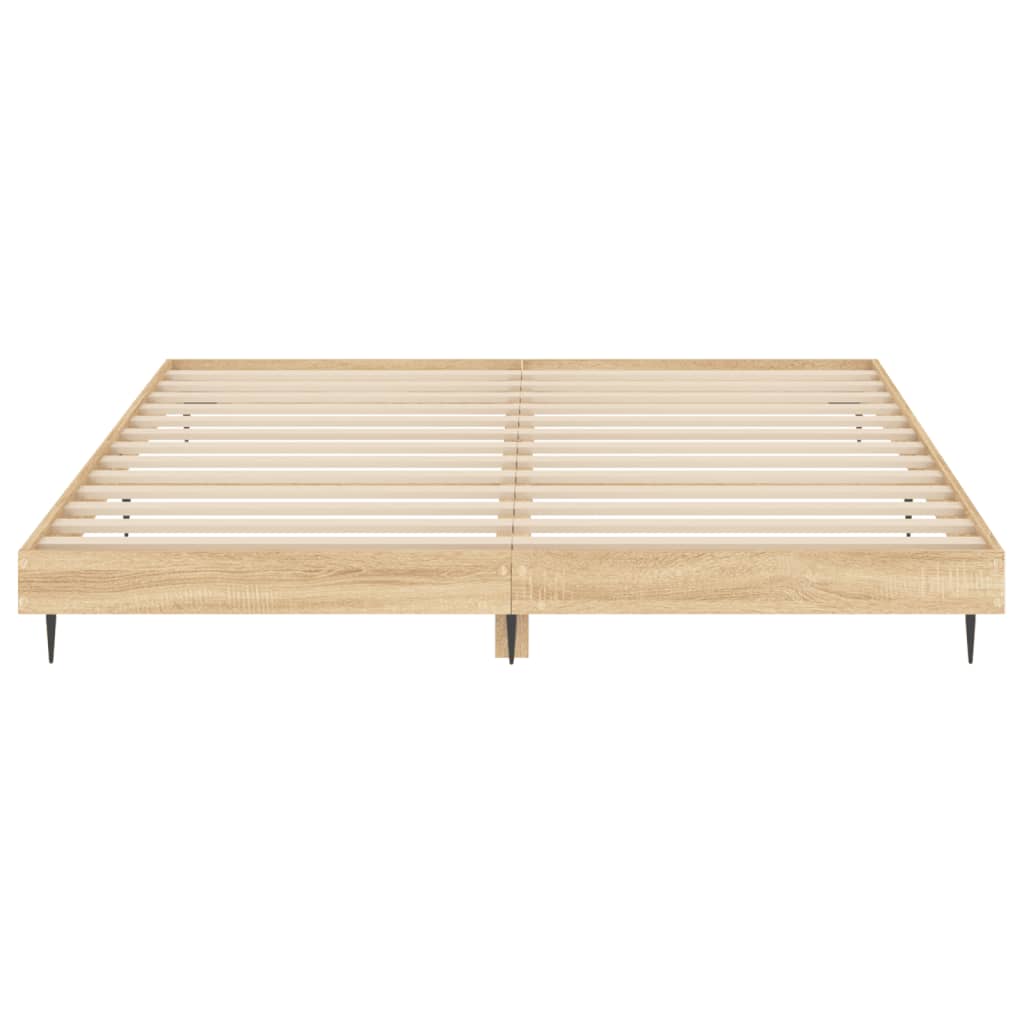 Bettgestell ohne Matratze Sonoma-Eiche 160x200 cm Holzwerkstoff