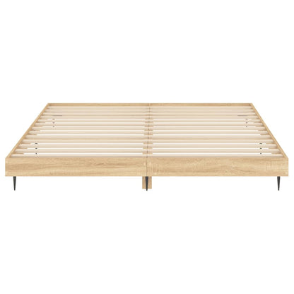 Bettgestell ohne Matratze Sonoma-Eiche 160x200 cm Holzwerkstoff