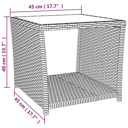 3-tlg. Garten-Lounge-Set Beige Poly Rattan & Stahl