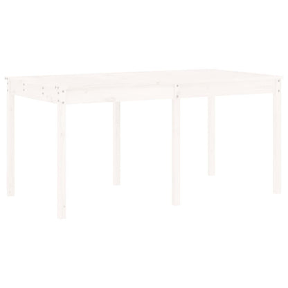 13-tlg. Garten-Essgruppe Weiß Massivholz Kiefer