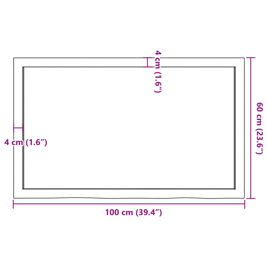 Wall shelf 100x60x(2-6) cm solid oak untreated