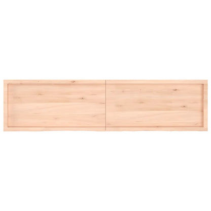 Wall shelf 200x50x(2-6) cm solid oak untreated