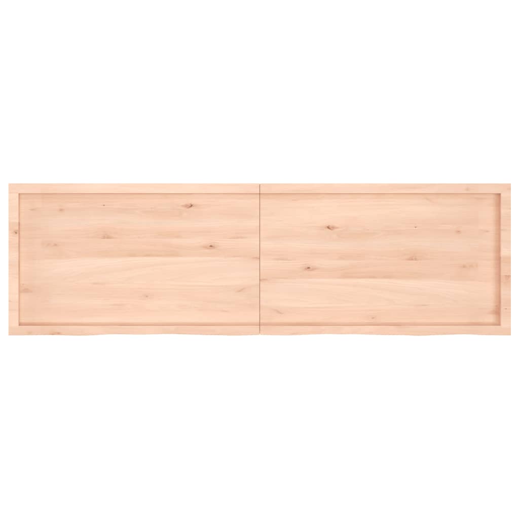 Wall shelf 200x60x(2-6) cm solid oak untreated