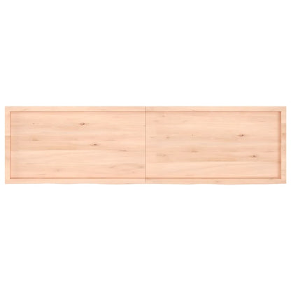 Wall shelf 220x60x(2-4) cm solid oak untreated