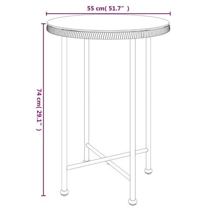 3-tlg. Garten-Essgruppe Poly Rattan