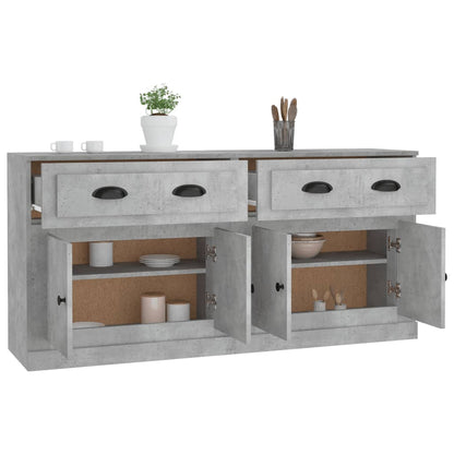 Sideboards 2 Stk. Betongrau Holzwerkstoff