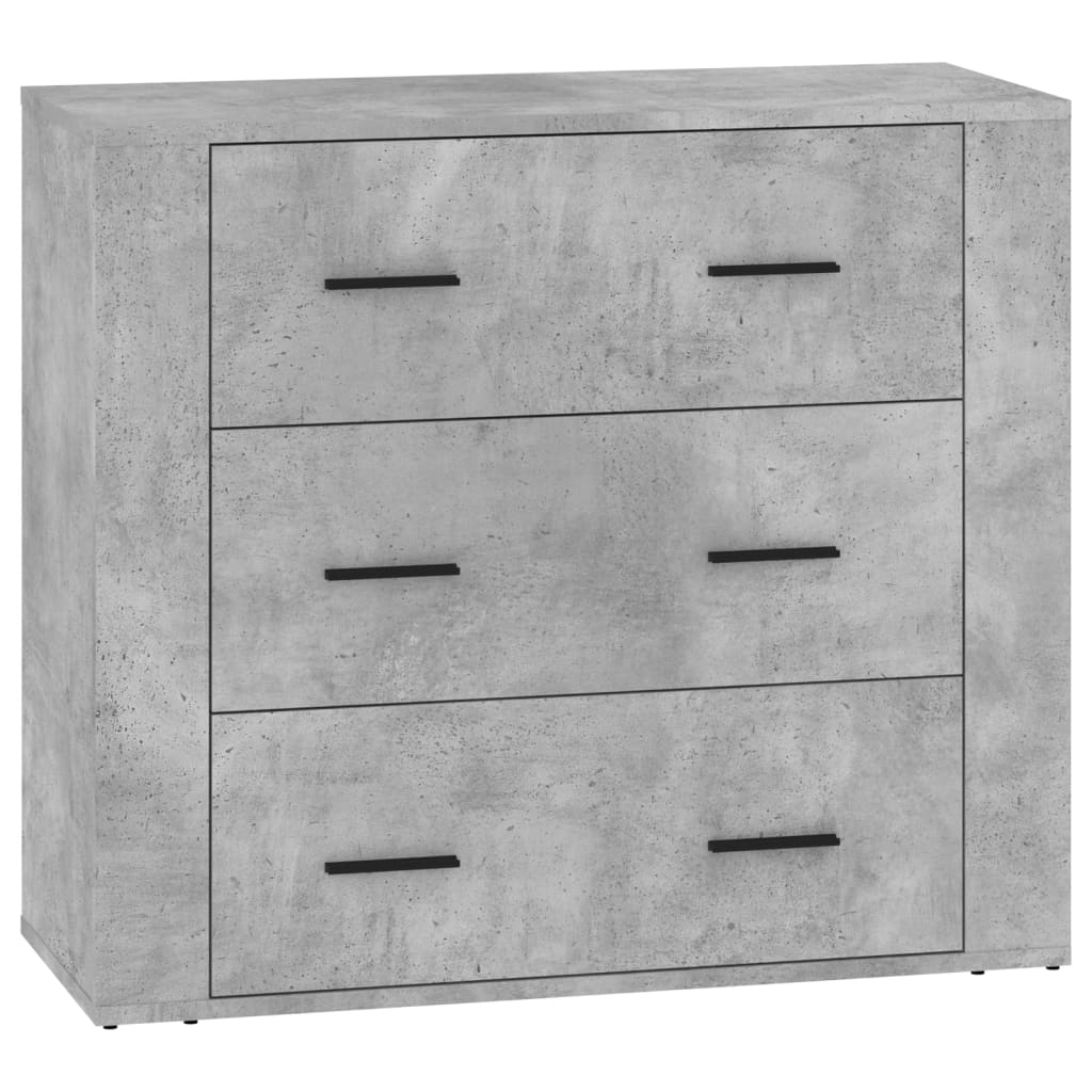 Sideboards 3 Stk. Betongrau Holzwerkstoff