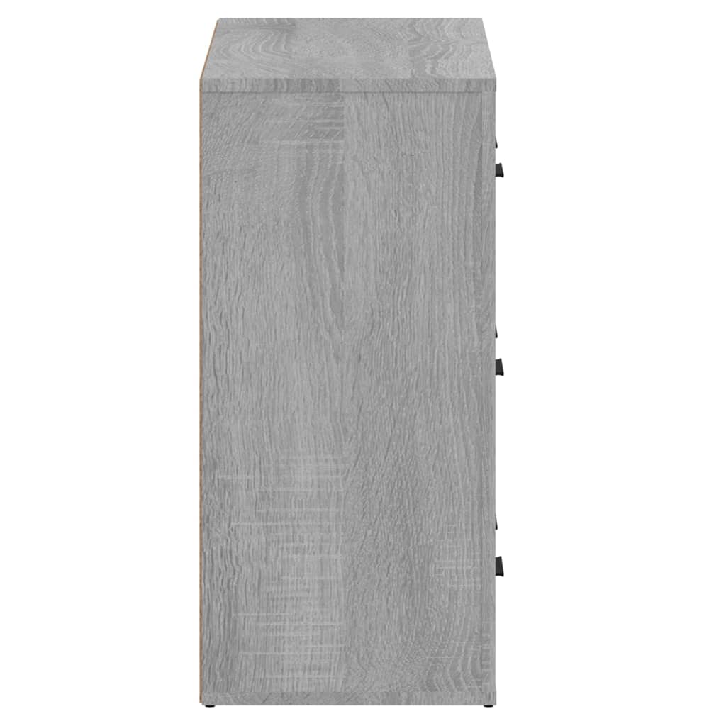 Sideboards 2 Stk. Grau Sonoma Holzwerkstoff