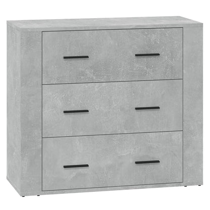 Sideboards 3 Stk. Betongrau Holzwerkstoff