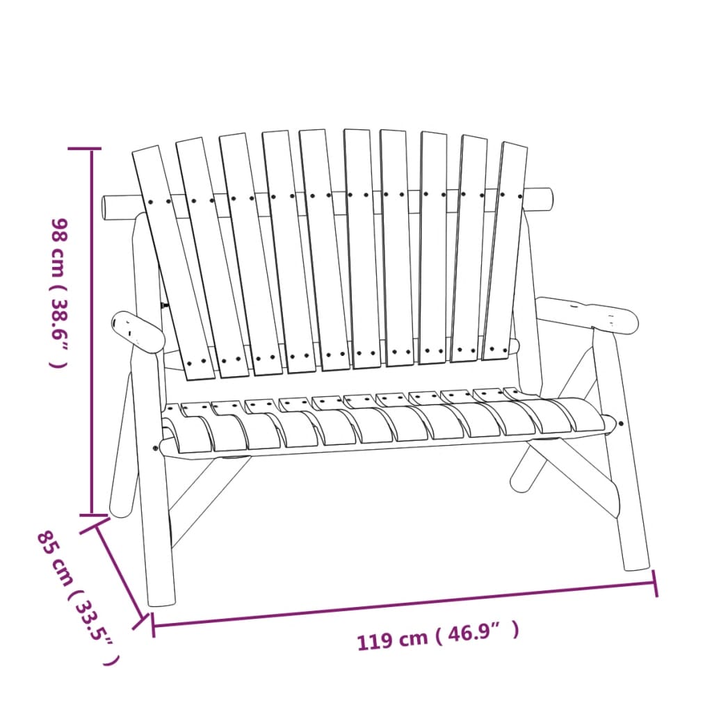 5-tlg. Garten-Lounge-Set Massivholz Fichte