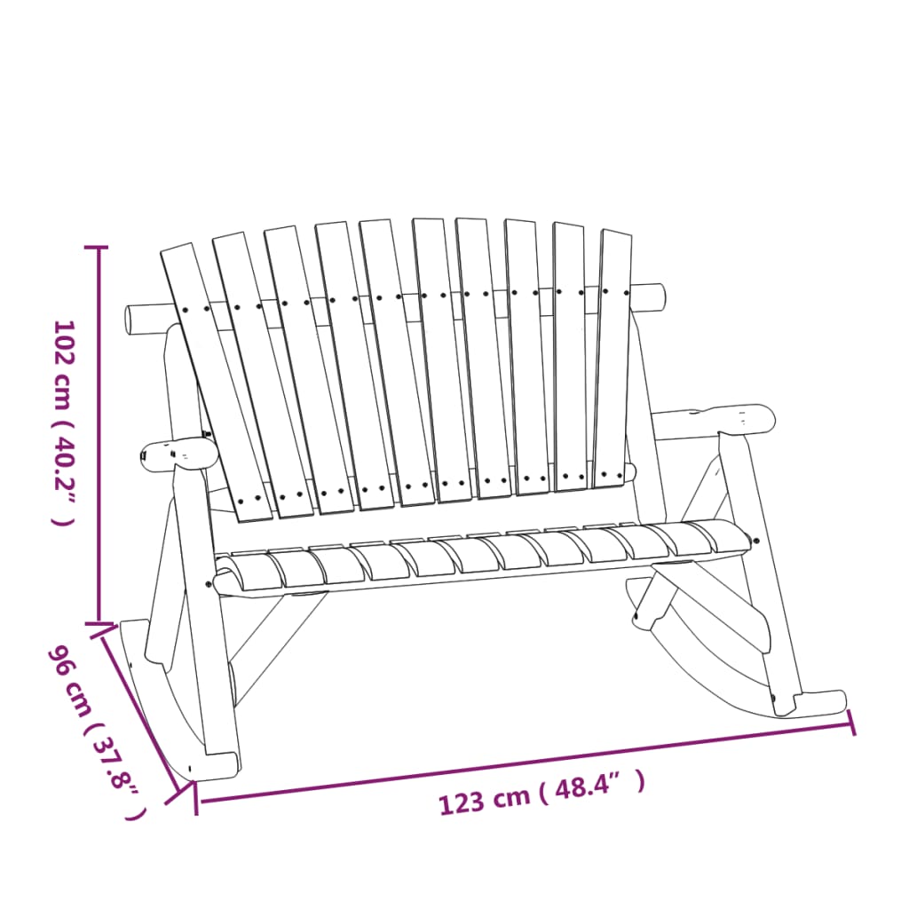 4-tlg. Garten-Lounge-Set Massivholz Fichte