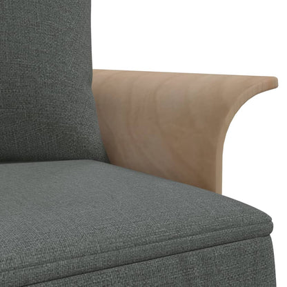 Schlafsofa in L-Form Dunkelgrau 279x140x70 cm Stoff