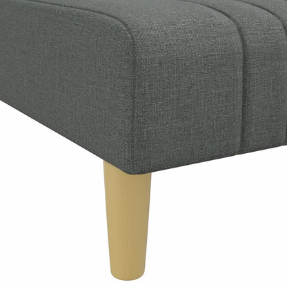 Schlafsofa in L-Form Dunkelgrau 279x140x70 cm Stoff