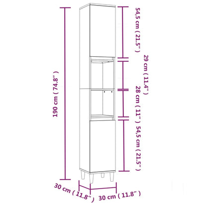 3-tlg. Badmöbel-Set Weiß Holzwerkstoff