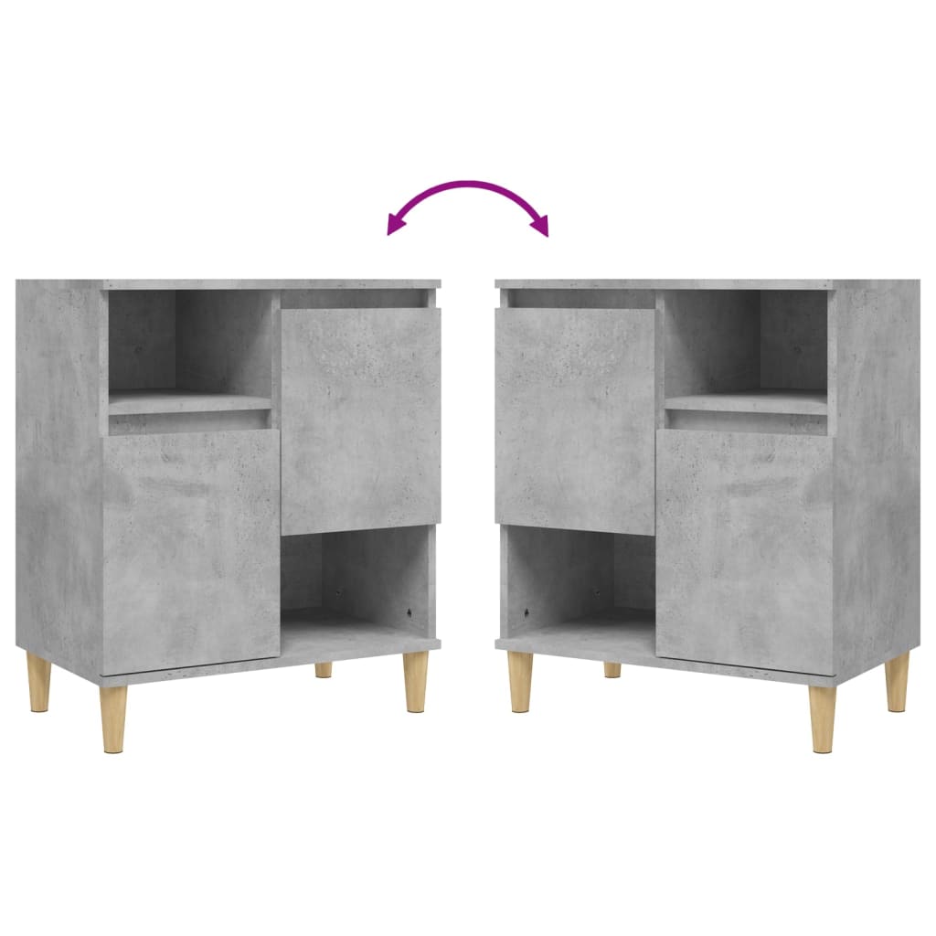 Sideboards 2 Stk. Betongrau 60x35x70 cm Holzwerkstoff