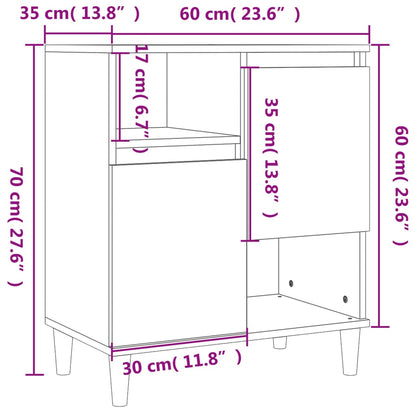 Sideboards 2 Stk. Betongrau 60x35x70 cm Holzwerkstoff