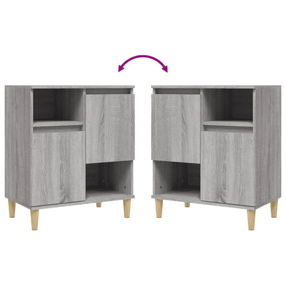 Sideboards 2 Stk. Grau Sonoma 60x35x70 cm Holzwerkstoff