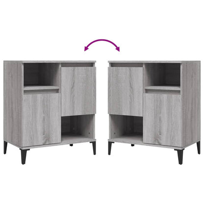 Sideboards 2 Stk. Grau Sonoma 60x35x70 cm Holzwerkstoff