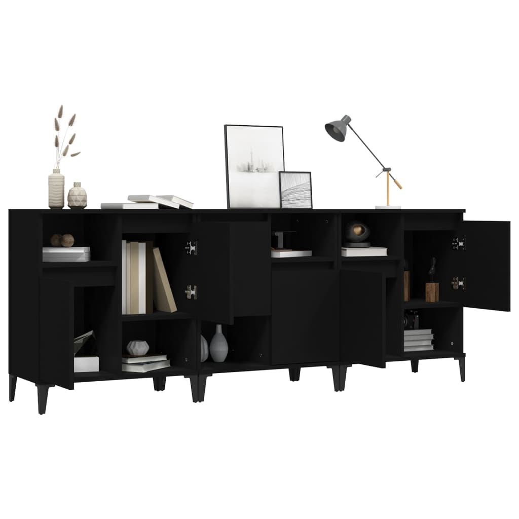 Sideboards 3 Stk. Schwarz 60x35x70 cm Holzwerkstoff