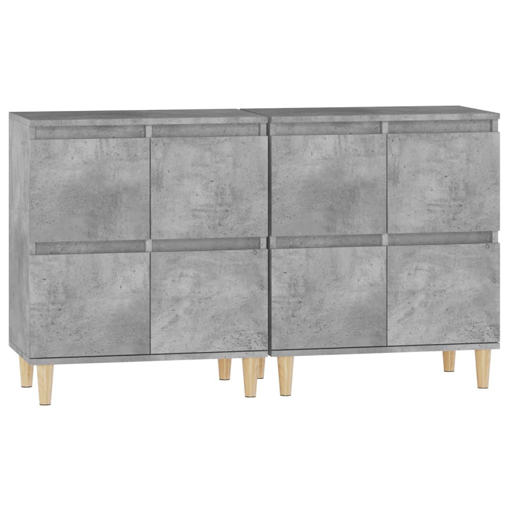 Sideboards 2 Stk. Betongrau 60x35x70 cm Holzwerkstoff