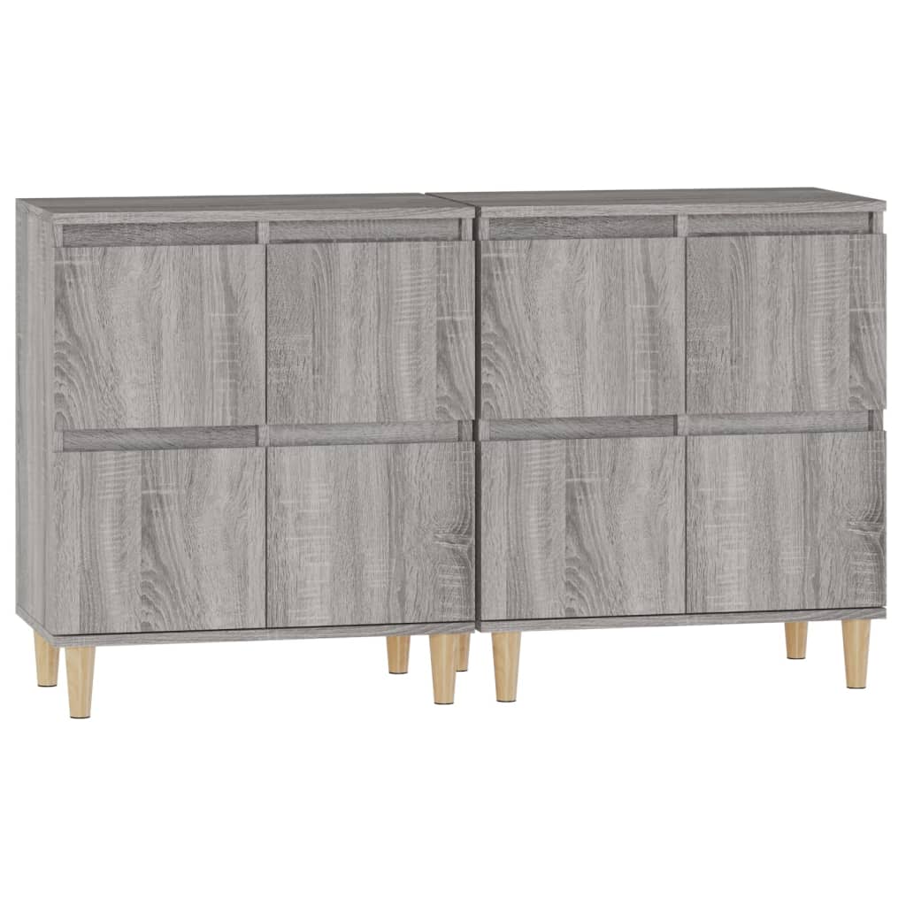 Sideboards 2 Stk. Grau Sonoma 60x35x70 cm Holzwerkstoff