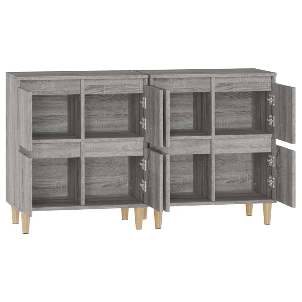 Sideboards 2 Stk. Grau Sonoma 60x35x70 cm Holzwerkstoff