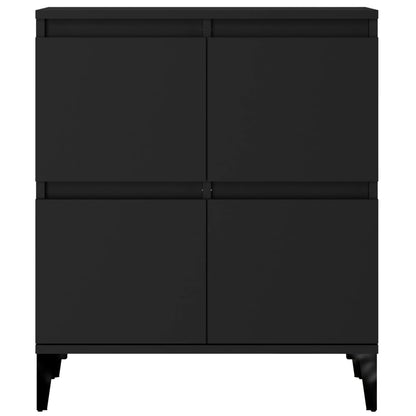 Sideboards 2 Stk. Schwarz 60x35x70 cm Holzwerkstoff