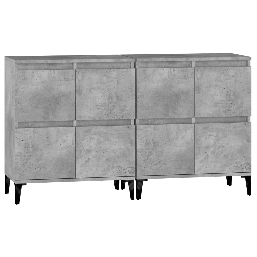 Sideboards 2 Stk. Betongrau 60x35x70 cm Holzwerkstoff