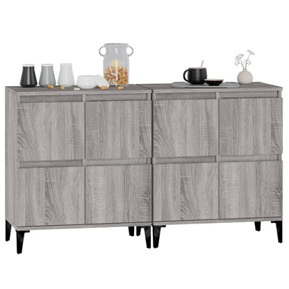 Sideboards 2 Stk. Grau Sonoma 60x35x70 cm Holzwerkstoff