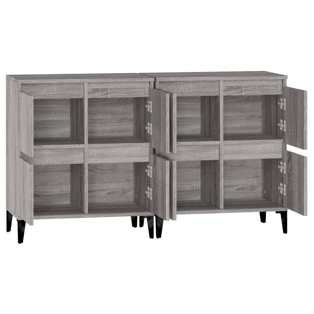 Sideboards 2 Stk. Grau Sonoma 60x35x70 cm Holzwerkstoff