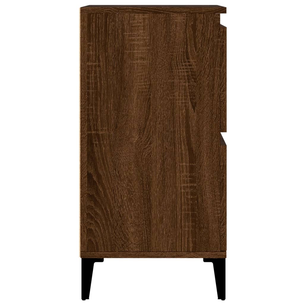 Sideboards 2 Stk. Braun Eichen-Optik 60x35x70 cm Holzwerkstoff